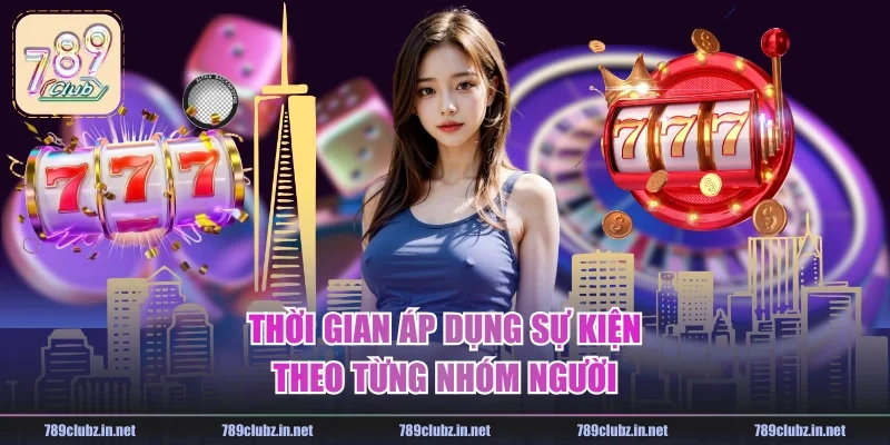 Thời gian áp dụng sự kiện theo từng nhóm người